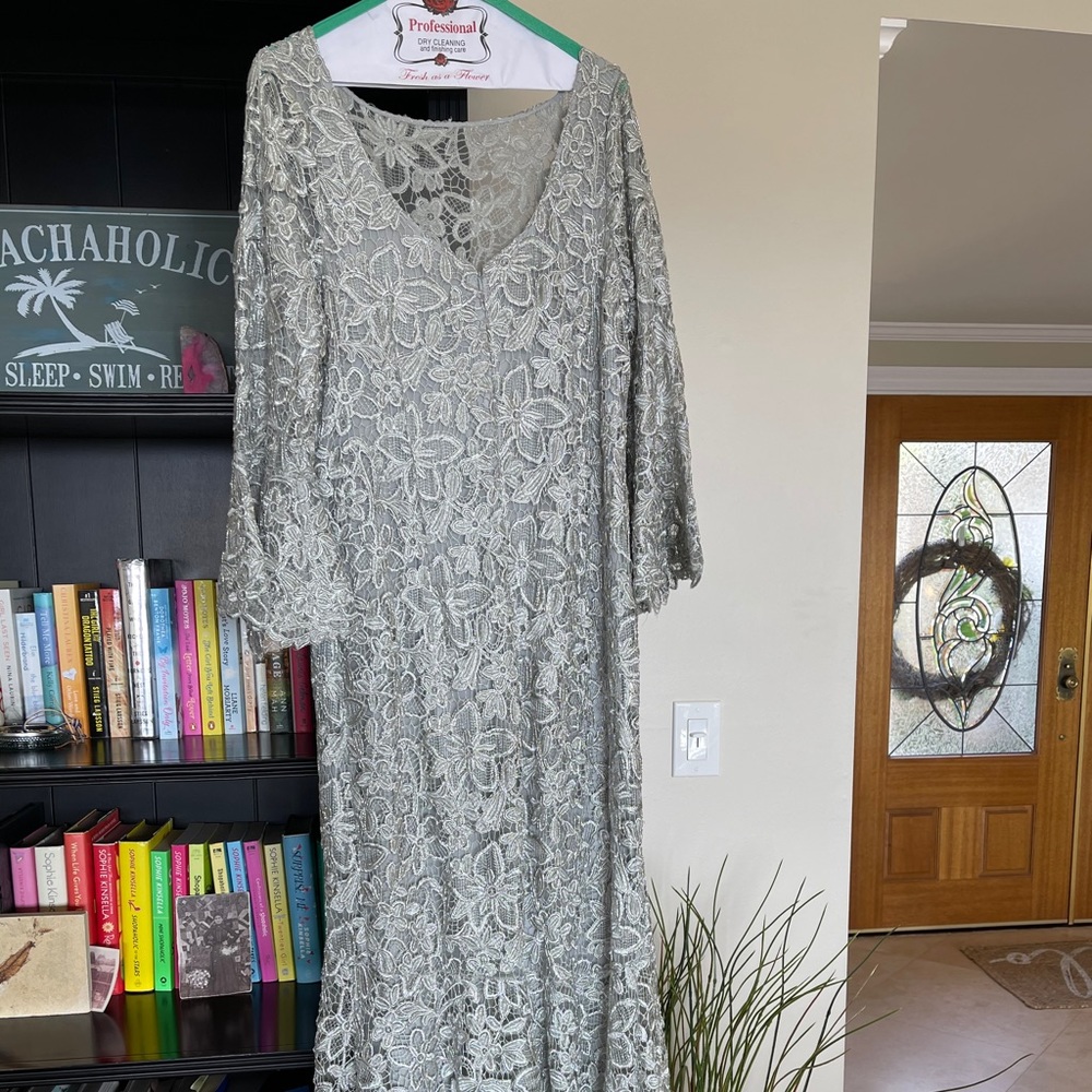 TERI JON LACE GOWN - Picture 3 of 6